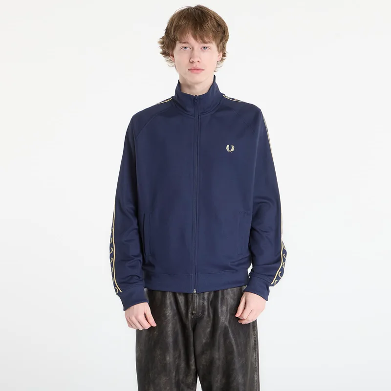 Φούτερ FRED PERRY Contrast Tape Track Jacket Tennisb/ Champagn S