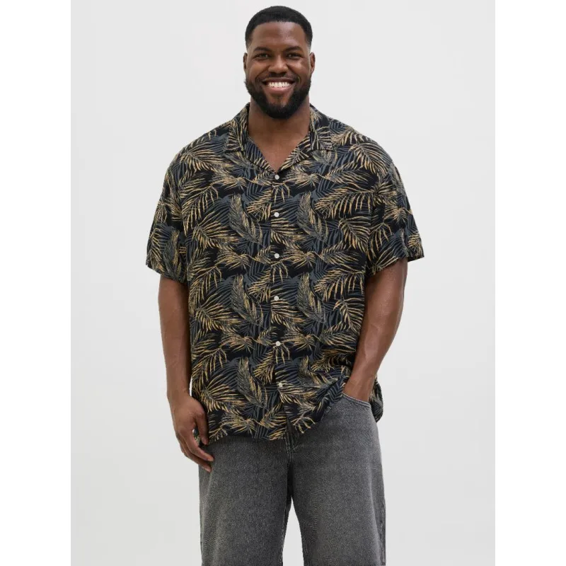 Πουκάμισο κοντομάνικο "Jeff Tropical Resort",της Jack & Jones - Black