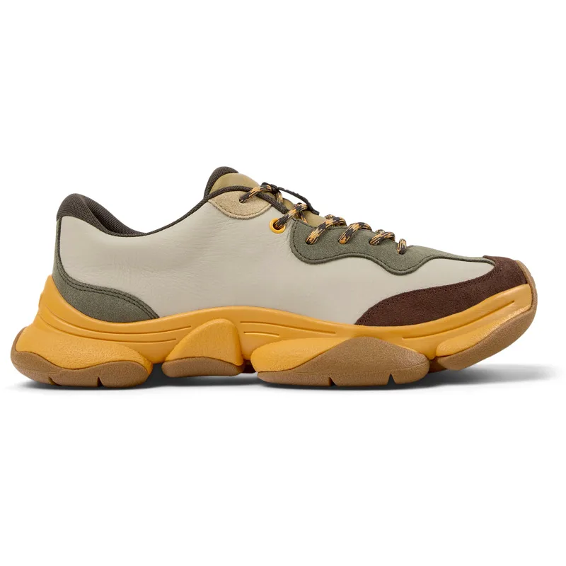 CAMPER Twins - Casual παπούτσια Για Ανδρικα - Καφέ,Μπεζ,Πράσινο, Μέγεθος 43, Smooth leather