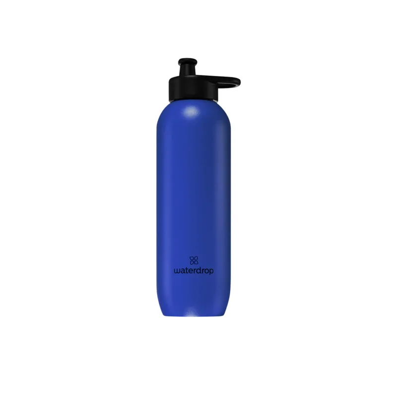 Waterdrop Steel Ultralight Stainless Steel Water Bottle, Lightning Blue, 800 ml