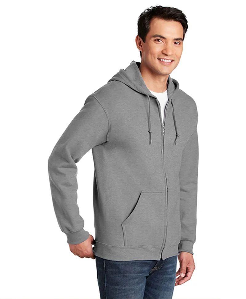 Heavyweight Full Zip Hooded Sweat Gildan 18600 Sport Grey