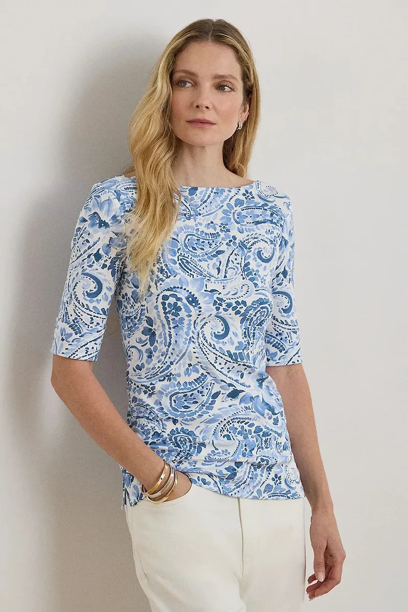 Lauren Ralph Lauren μακρυμάνικη γυναικεία βαμβακερή μπλούζα