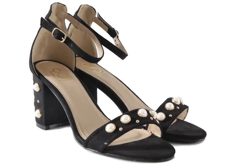 Πέδιλα Feng Shoe Sandal Mid Heel L6697-1A-BLACK Γυναικείο