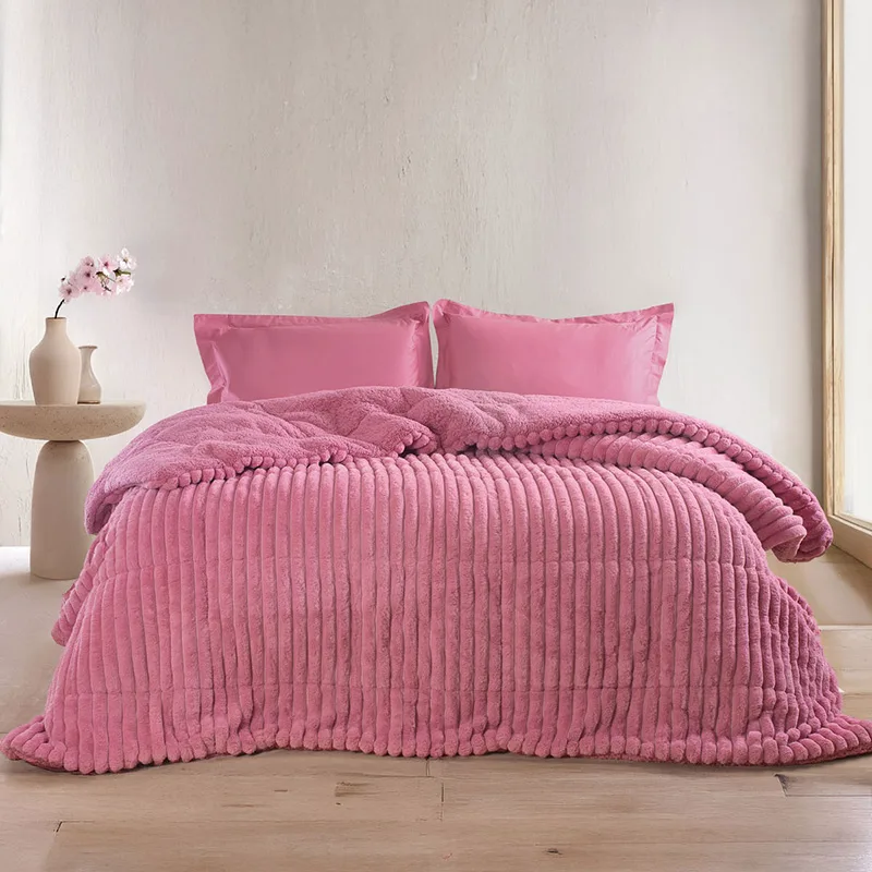 Κουβερτοπάπλωμα Υπέρδιπλο 220X240 Rythmos Butter Ροζ (220x240)