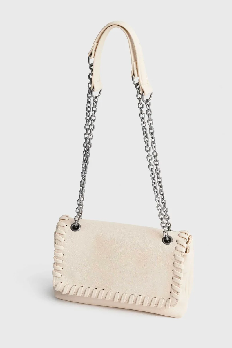 'ALE γυναικεία τσάντα crossbody με αλυσίδα - 8T23468 Μπεζ