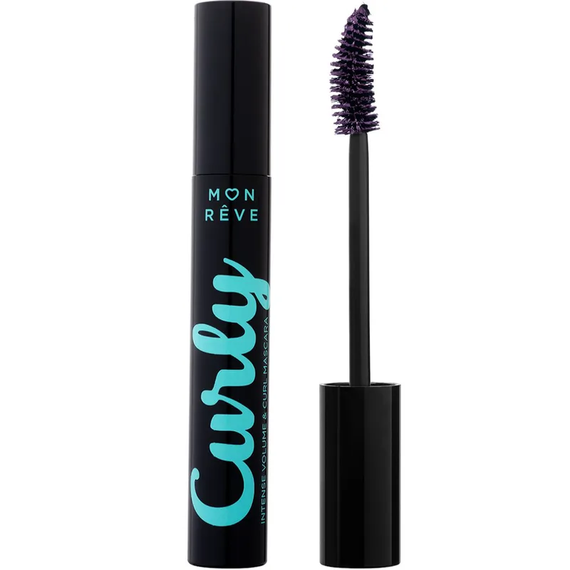 Mon Reve Curly Mascara Μάσκαρα για Μήκος, Καμπύλη & Όγκο με Καμπυλωτό Βουρτσάκι Ακριβείας 12ml - 03 Deep Plum