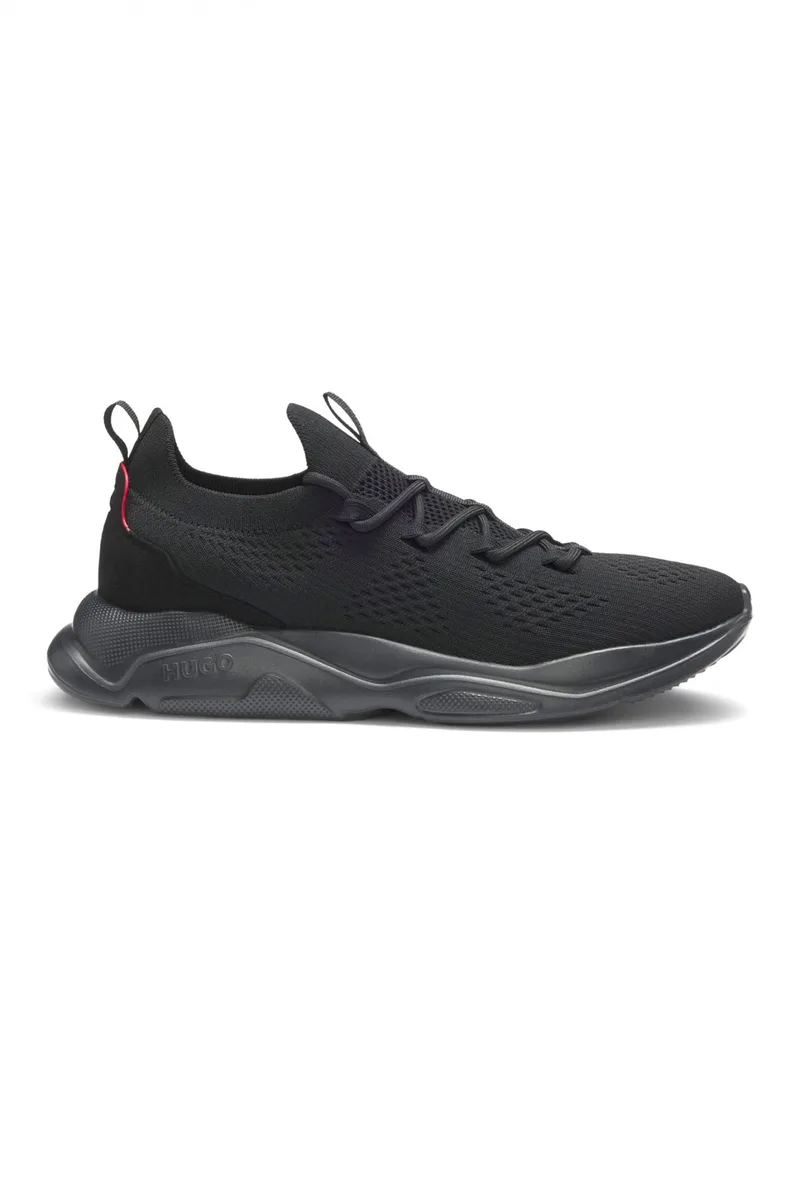 HUGO ΠΑΠΟΥΤΣΙΑ SNEAKERS LEON_RUNN_KNMF LOGO ΜΑΥΡΟ