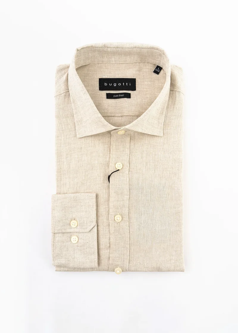 Bugatti Λινό Πουκάμισο της σειράς Linen - 9150 58540A 40 Bez