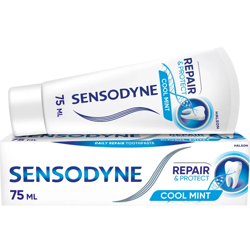 Sensodyne Repair & Protect Toothpaste Cool Mint Οδοντόκρεμα Καθημερινής Χρήσης για Αναδόμηση των Ευαίσθητων Δοντιών με Δροσερή Γεύση Μέντας 75ml