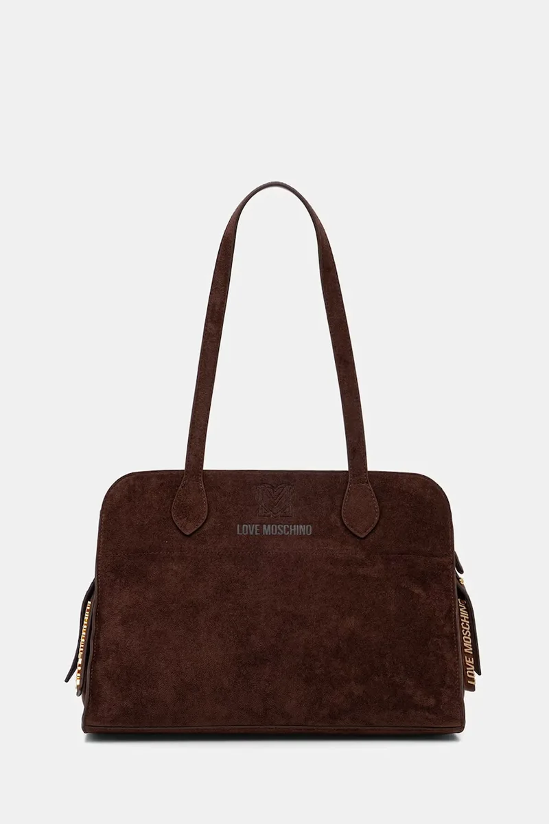 Love Moschino Τσάντα hobo γυναικεία από απομίμηση σουέτ