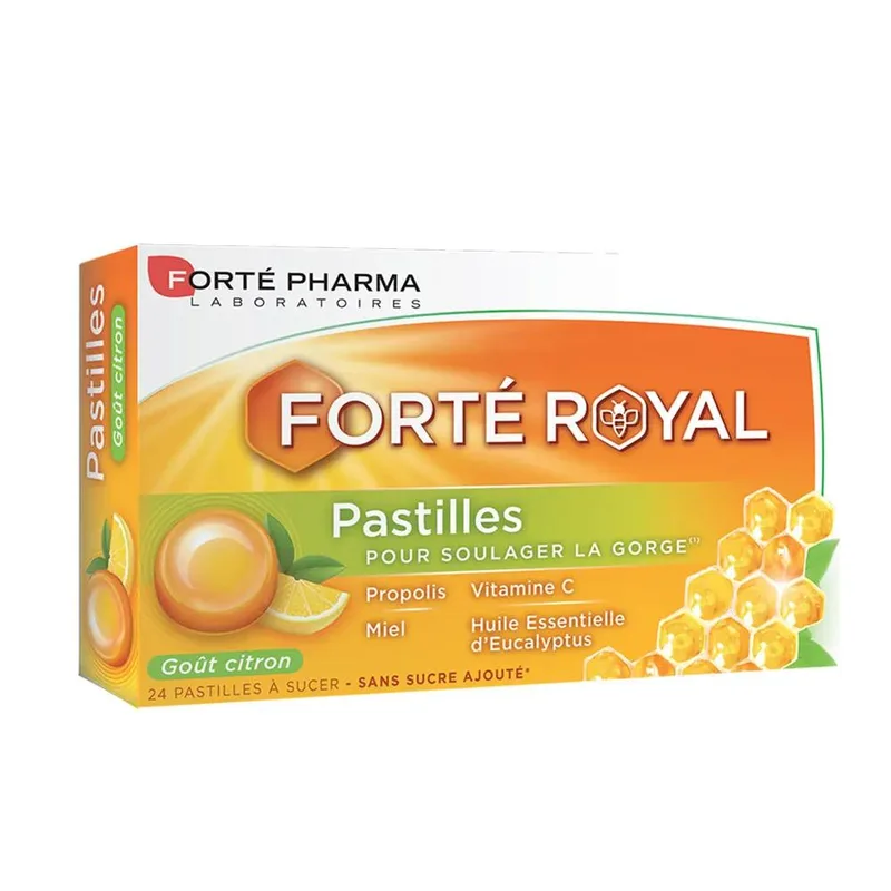 Forte Pharma Forte Royal Lemon Throat Lozenges 24 lozenges