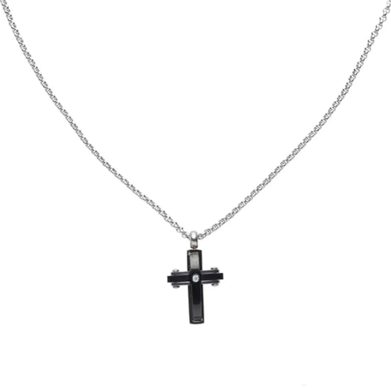 U.S POLO Σταυρός από Ανοξείδωτο Ατσάλι JW6036NK