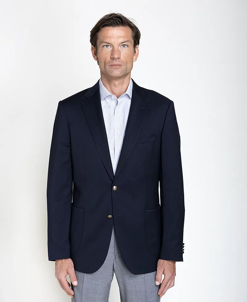 Kaiserhoff Ανδρικό Σακάκι Μάλλινο Superfine Με Κλασικό Πέτο Modern Fit Για Business & Formal Εμφανίσεις