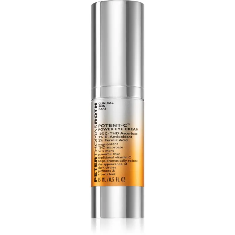 Peter Thomas Roth Potent-C Power Eye Cream ενυδατική κρέμα ματιών για την αντιμετώπιση του πρηξίματος και των μαύρων κύκλων 15 ml