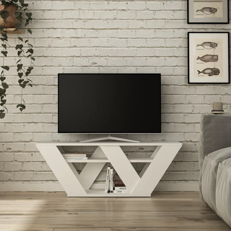 Βάση Τηλεόρασης Pipralla - White 776Hms3036 (110x40x30)