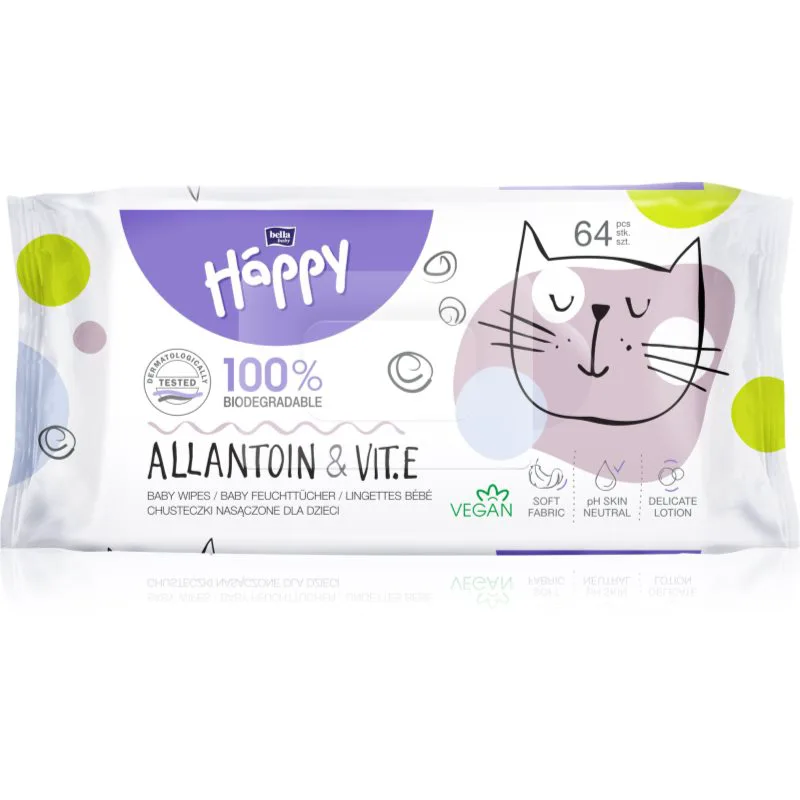BELLA Baby Happy Allantoin & Vit. E υγρά μαντηλάκια 64 τμχ