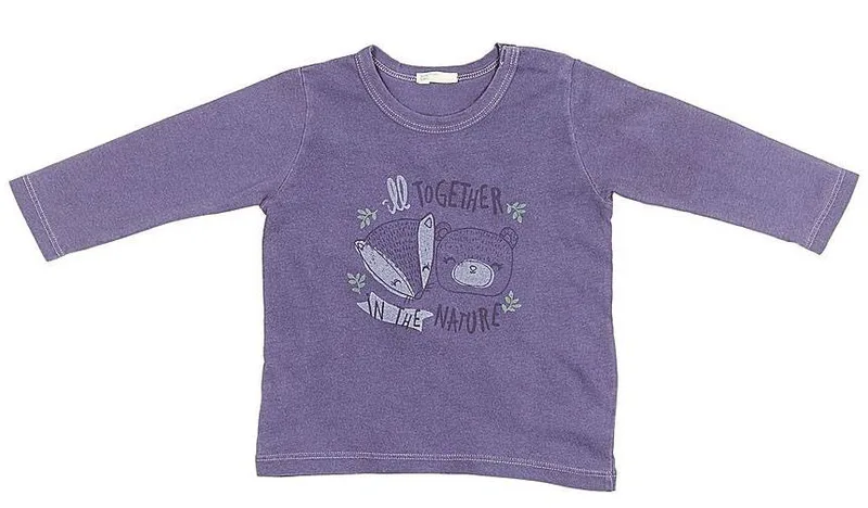 ΜΠΛΟΥΖΑ ΜΑΚΡΥΜΑΝΙΚΗ BENETTON TRIP TO C. 1 HER ΑΝΘΡΑΚΙ (74 CM)-(9-12 ΜΗΝΩΝ)