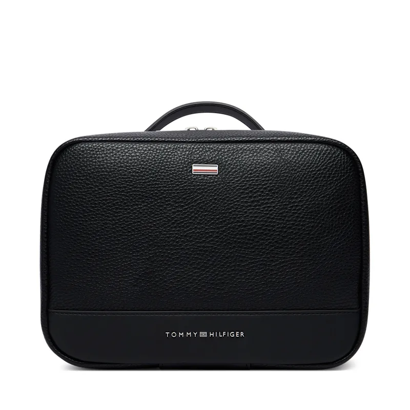 Τσαντάκι καλλυντικών Tommy Hilfiger Th Central Travel Washbag AM0AM14550 Μαύρο