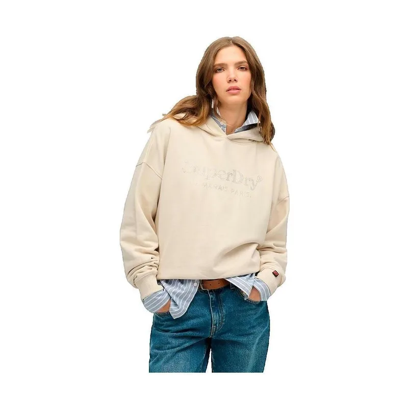 T-shirt με κουκούλα Superdry Venue Metallic Relaxed
