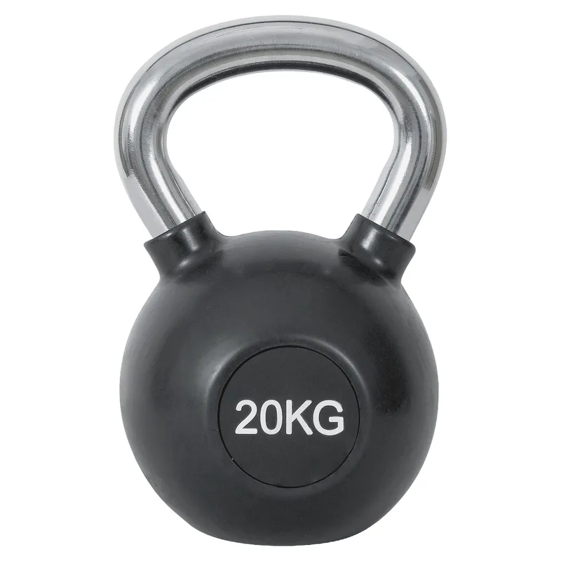 Kettlebell Rubber Cover Cr Handle 20kg Μαύρο