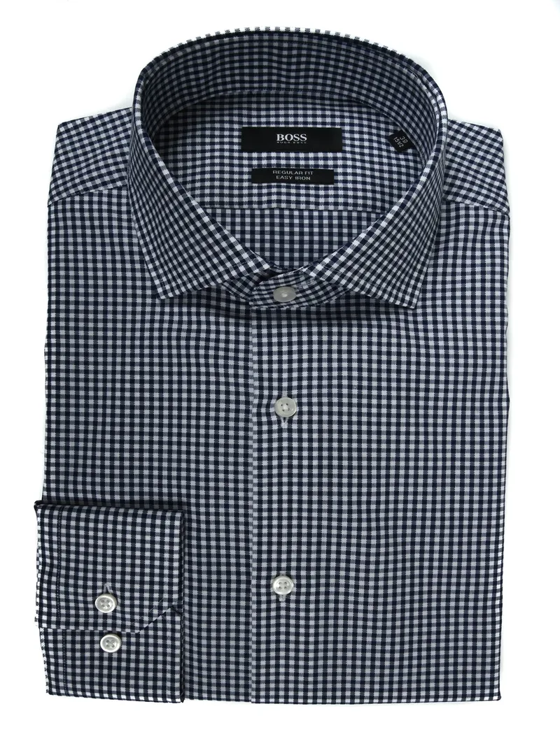 BOSS ΠΟΥΚΑΜΙΣΟ REGULAR FIT EASY IRON ΚΑΡΩ GORDON ΜΠΛΕ