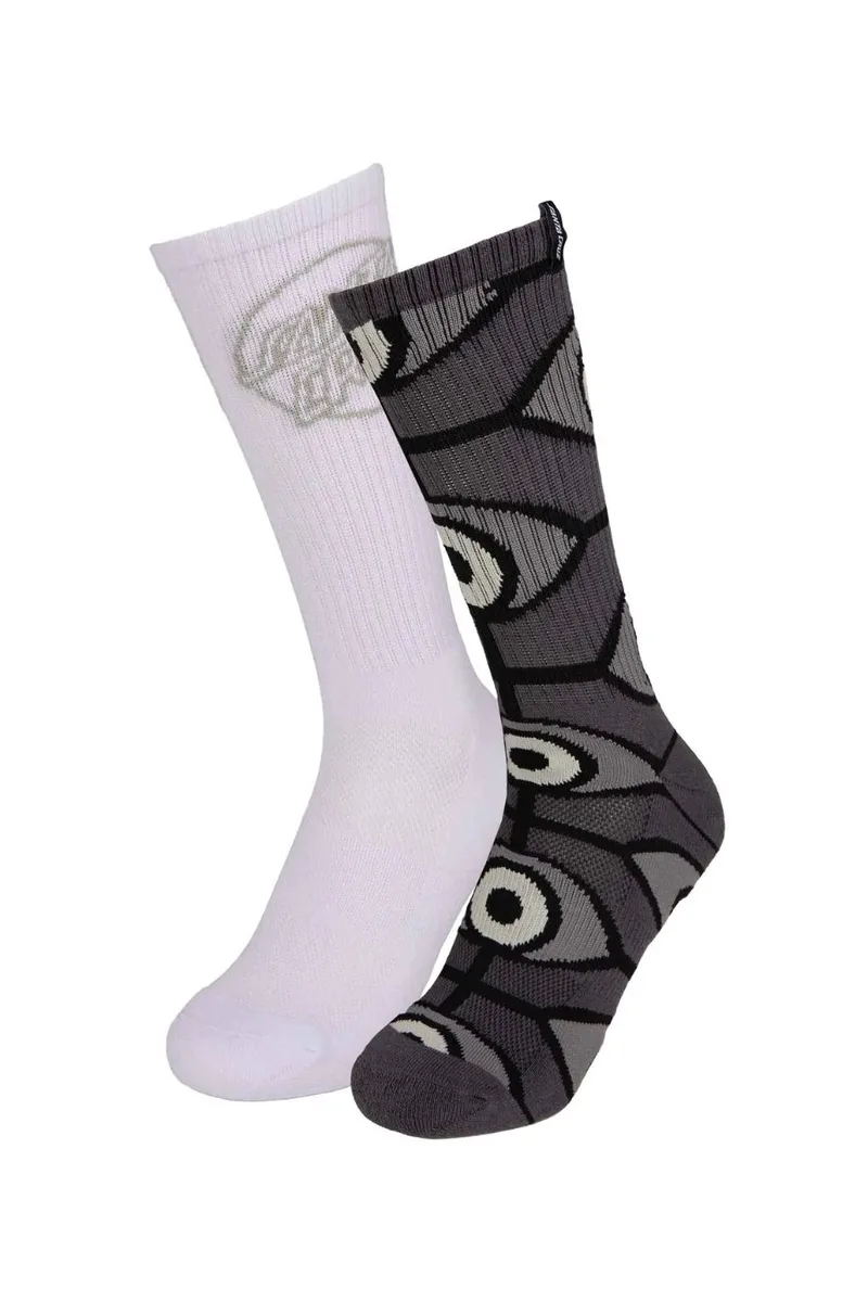 Santa Cruz Salba Eyes Unisex Κάλτσες - 2 Pack-SCA-SCK-0615-BLACK