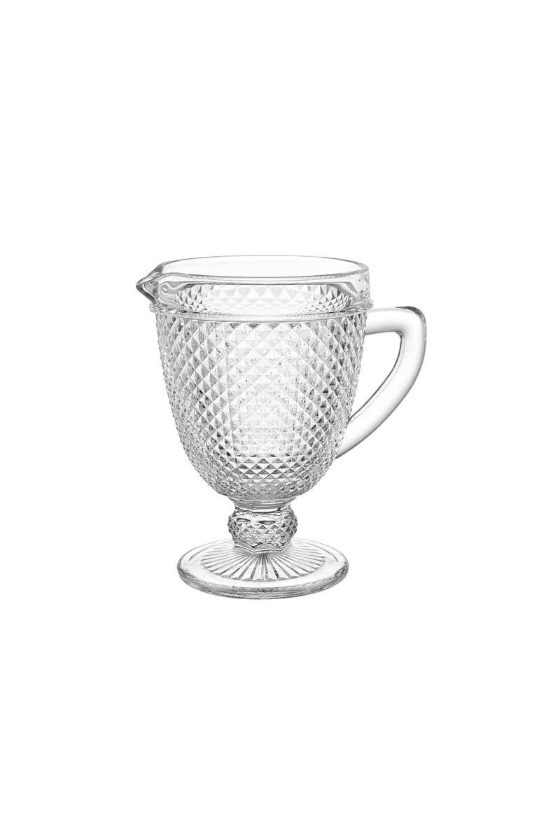 Coincasa γυάλινη κανάτα με diamond-cut effect 1L 20 x 15 cm - 007447392 Διάφανο