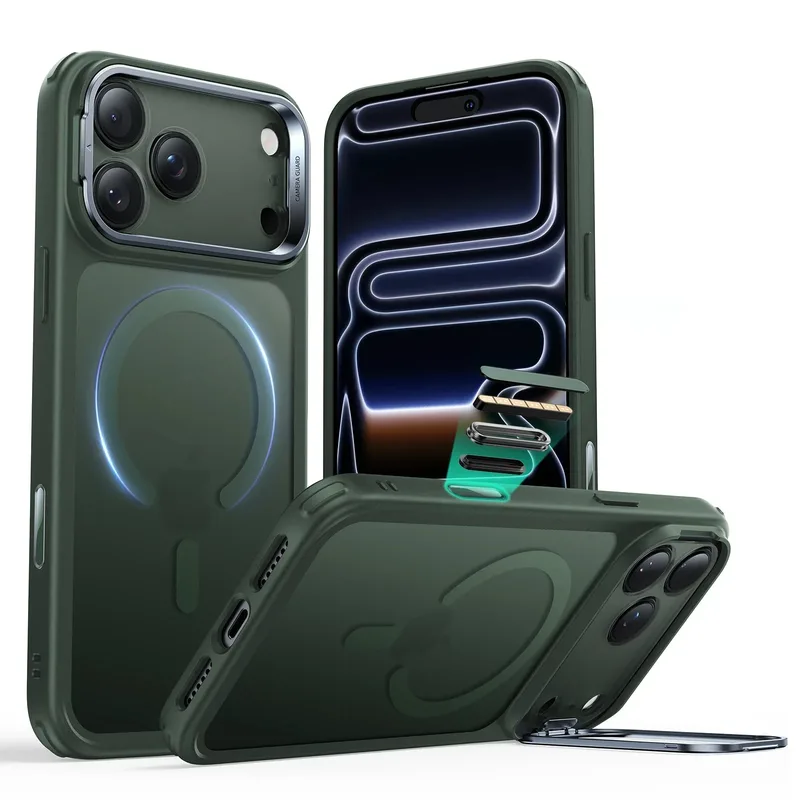 Θήκη ESR Classic Hybrid with Stash Stand (Camera Control Button) HaloLock MagSafe Frosted Green iPhone 17 Pro