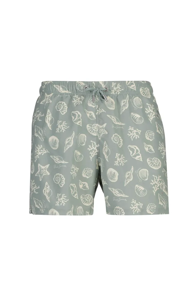 Gant ανδρικό μαγιό σορτς με seashells print Regular Fit - 922616013 Γκρι Γαλάζιο