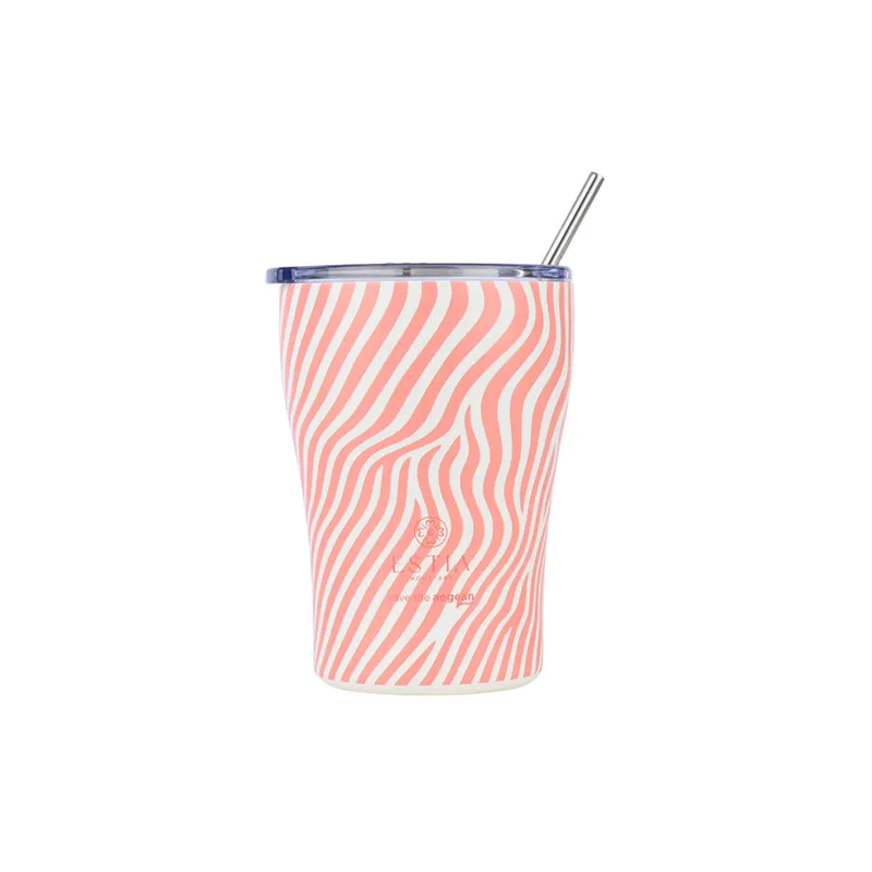 Θερμός-Ποτήρι Ανοξείδωτο Coffee Mug Soft Ripple Save The Aegean 350ml-9x13εκ. Estia 01-31732 (Υλικό: Ανοξείδωτο) - estia - 01-31732
