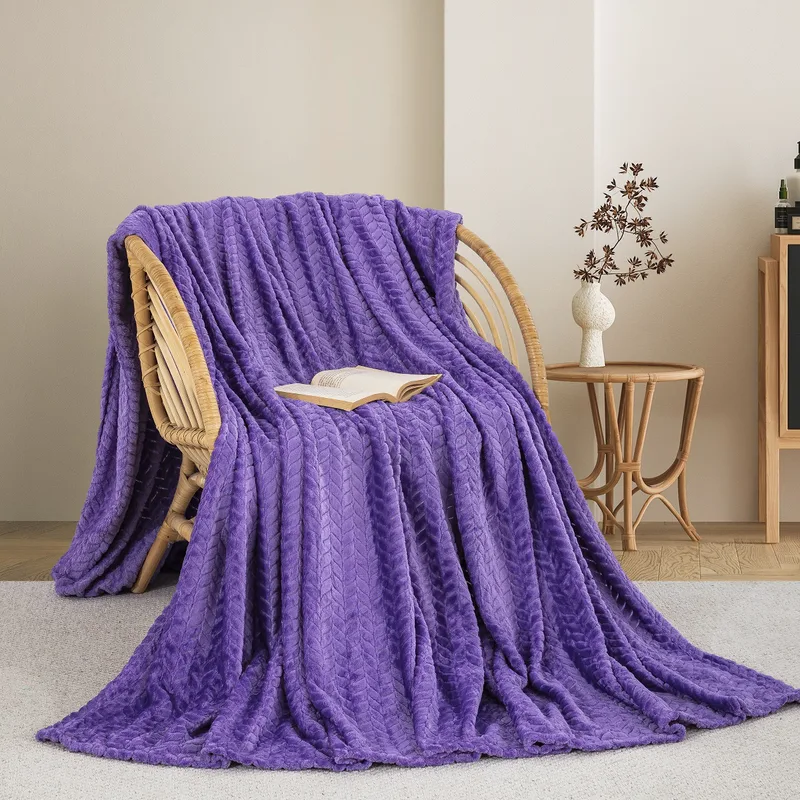 ΚΟΥΒΕΡΤΑ FLEECE ΥΠΕΡΔΙΠΛΟ 220X240 ADAM HOME (550) PURPLE(73)