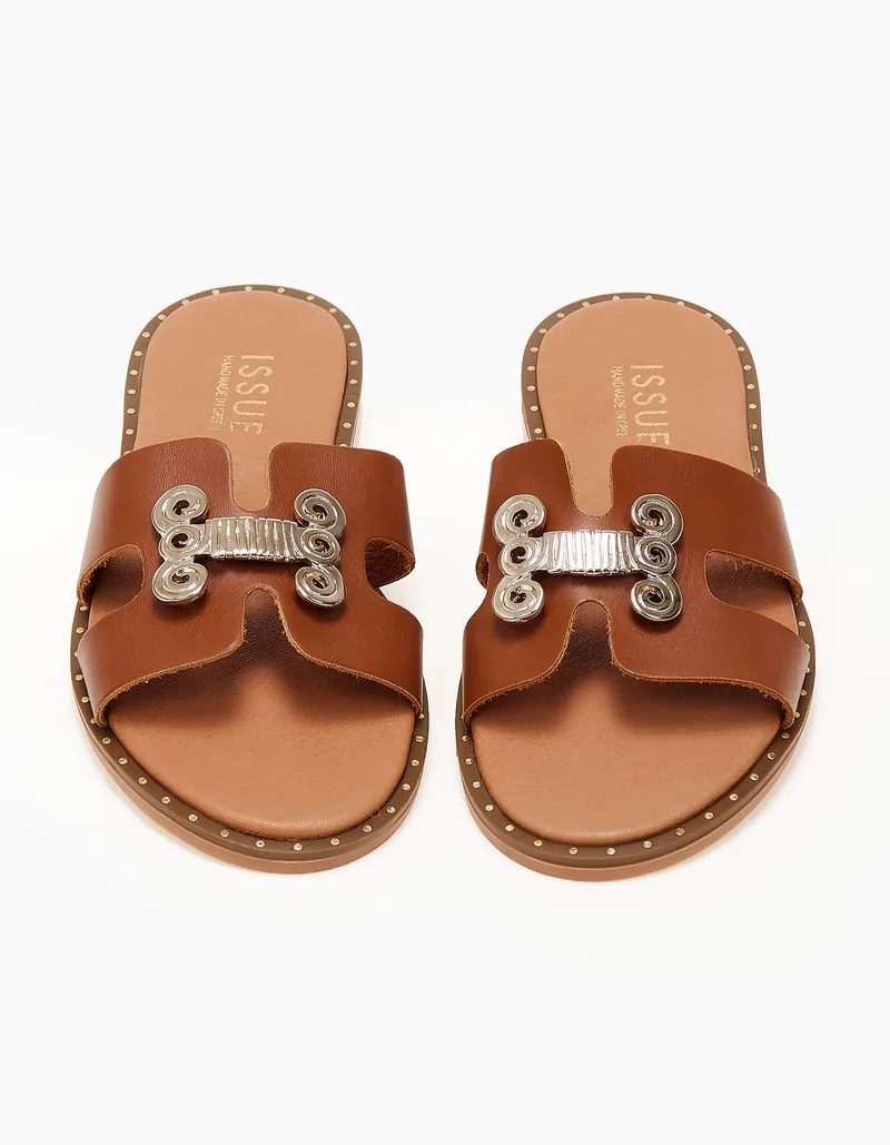 Φλατ σανδάλια handmade in Greece - Ταμπά