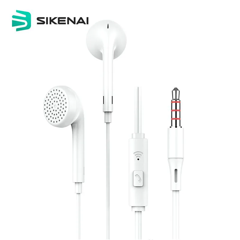 Sikenai Earphone Stereo 3,5mm Jack White (M2)