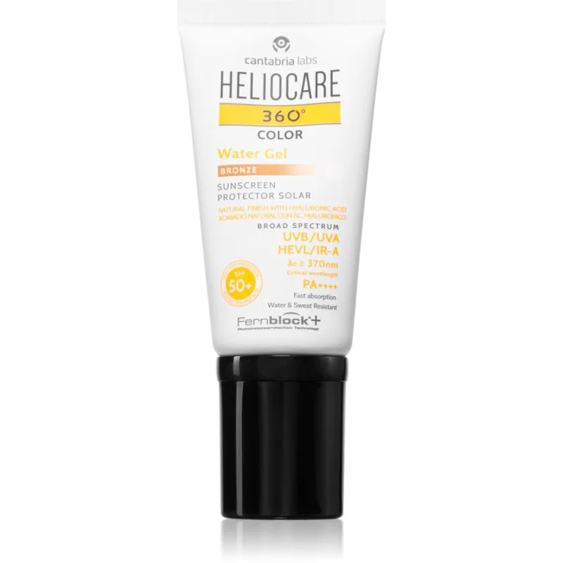 Heliocare 360° προστασίας με χρώμα με υφή τζελ SPF 50+ απόχρωση Bronze 50 ml