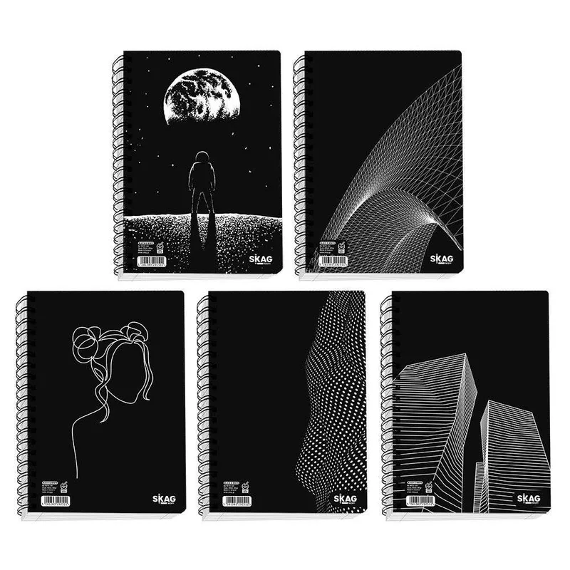 Τετράδιο Black & White 17x25 3Θέματα 60Φ 80γρ (Τυχαία Επιλογή Σχεδίου)