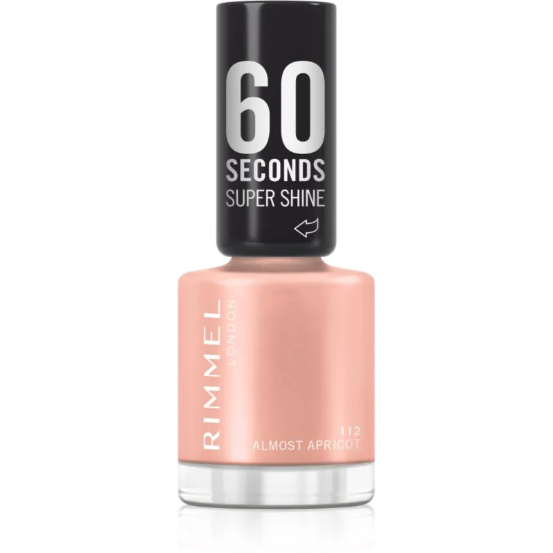 Rimmel 60 Seconds Super Shine βερνίκι νυχιών απόχρωση 112 Almost Apricot 8 ml