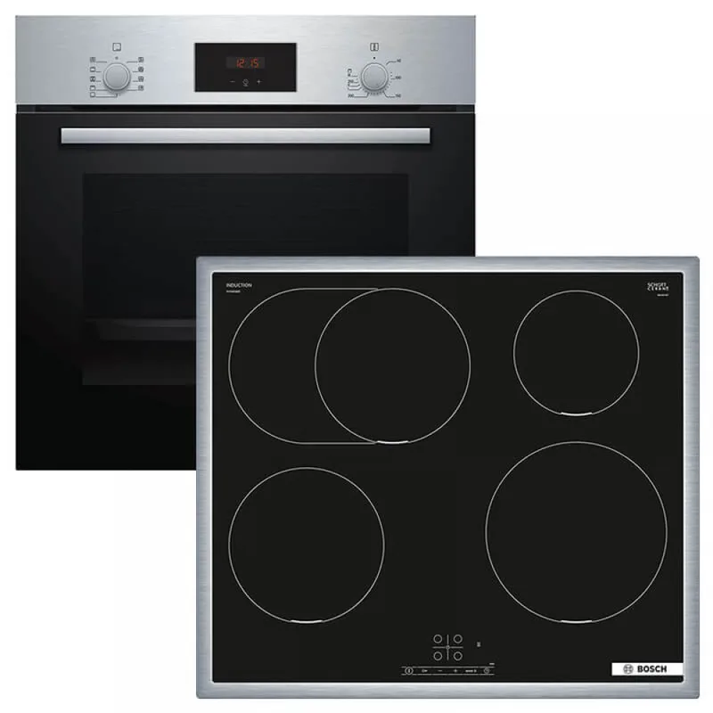 Bosch HBF134ES1 + PIF645BB5E Φούρνος με επαγωγική εστία HBF134ES1 + PIF645BB5E