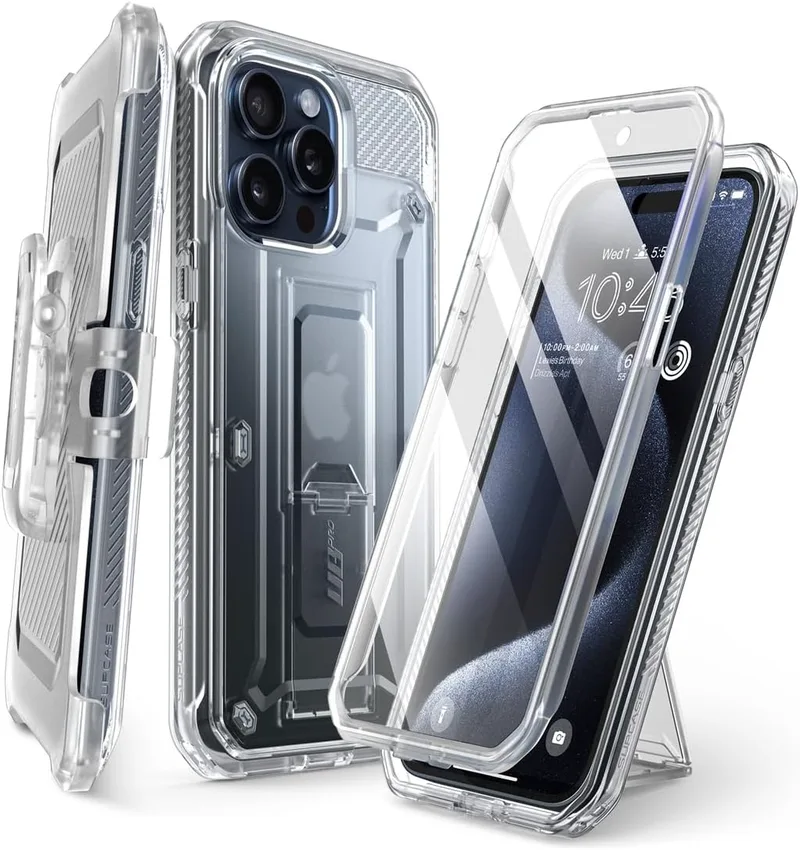 Θήκη Apple iPhone 15 Pro Max - Supcase Unicorn Beetle Pro Ανθεκτική - Clear (843439137066)