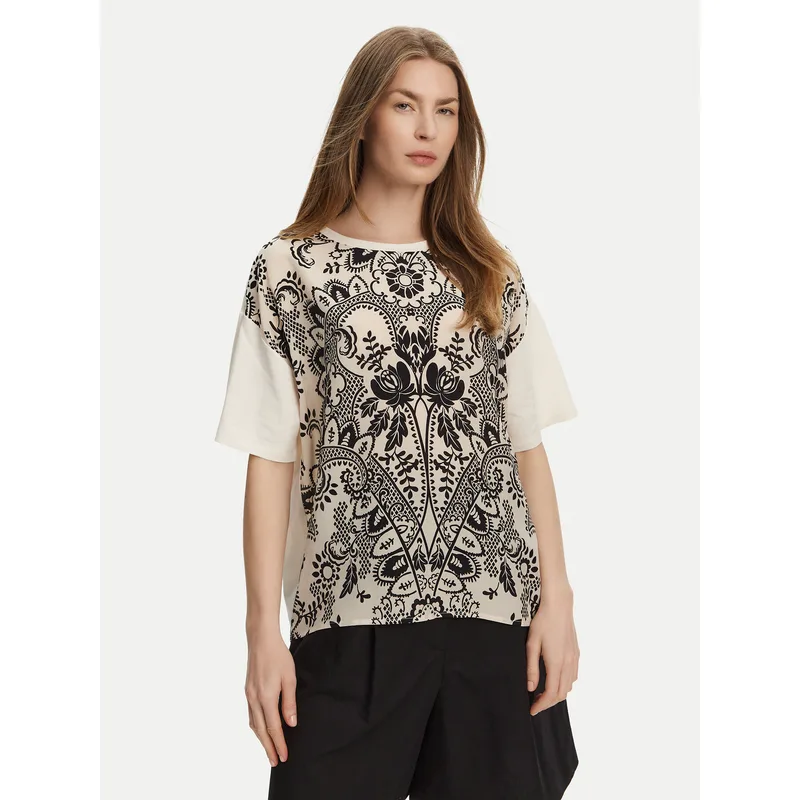 Weekend Max Mara T-Shirt Pampas 2515941082 Μπεζ Relaxed Fit