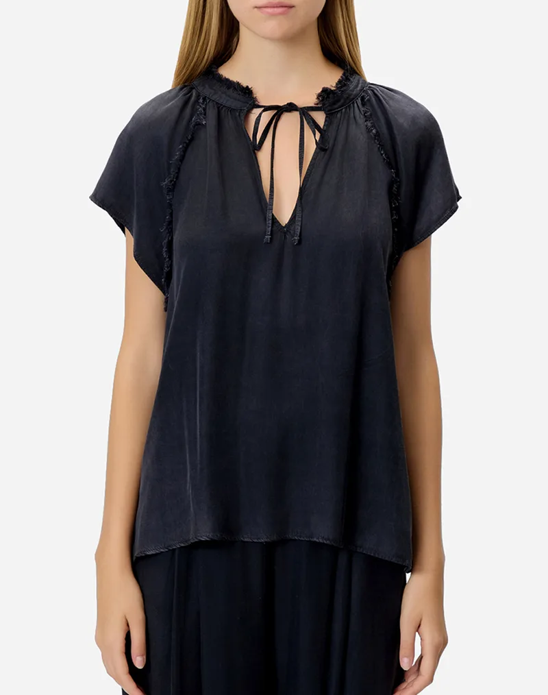 DIRTY LAUNDRY RELAXED RAGLAN TOP DLWWT000009-VINTAGE BLUE MidnightBlue