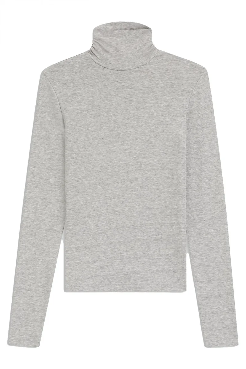 BOSS CASUAL TOP TURTLENECK C_ELIANA SLIM FIT STRETCH ΓΚΡΙ