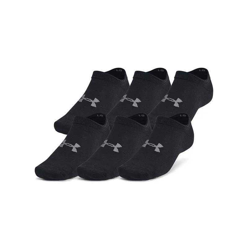 Under Armour Essential No Show 6-Pack Black L