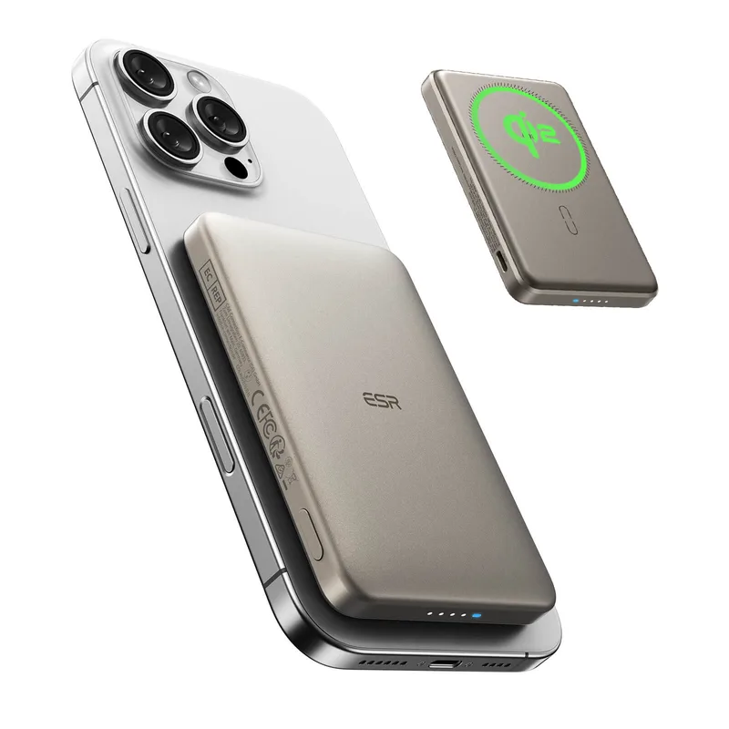 ESR Qi2 MagSlim MagSafe PowerBank 10000mAh Titanium