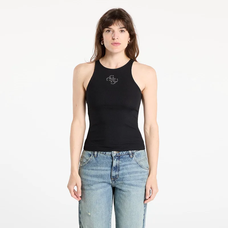 Guess New Sl Round Nk Guendalina Top Black L