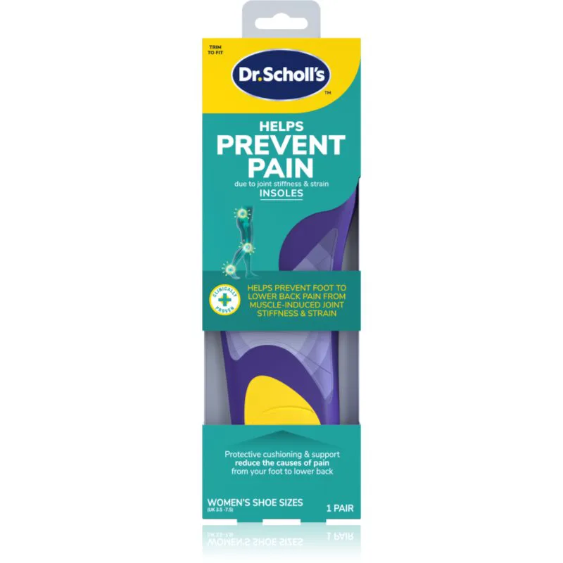 Scholl Dr. Scholl's Prevent Pain πάτοι παπουτσιών κατά του πόνου μέγεθος Small - Women's UK 3.5 - 7.5 1 ζευγάρι