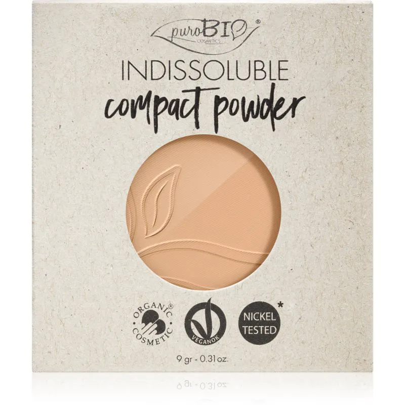 puroBIO Cosmetics Indissouble συμπαγής πούδρα ανταλλακτικό απόχρωση 03 9 γρ