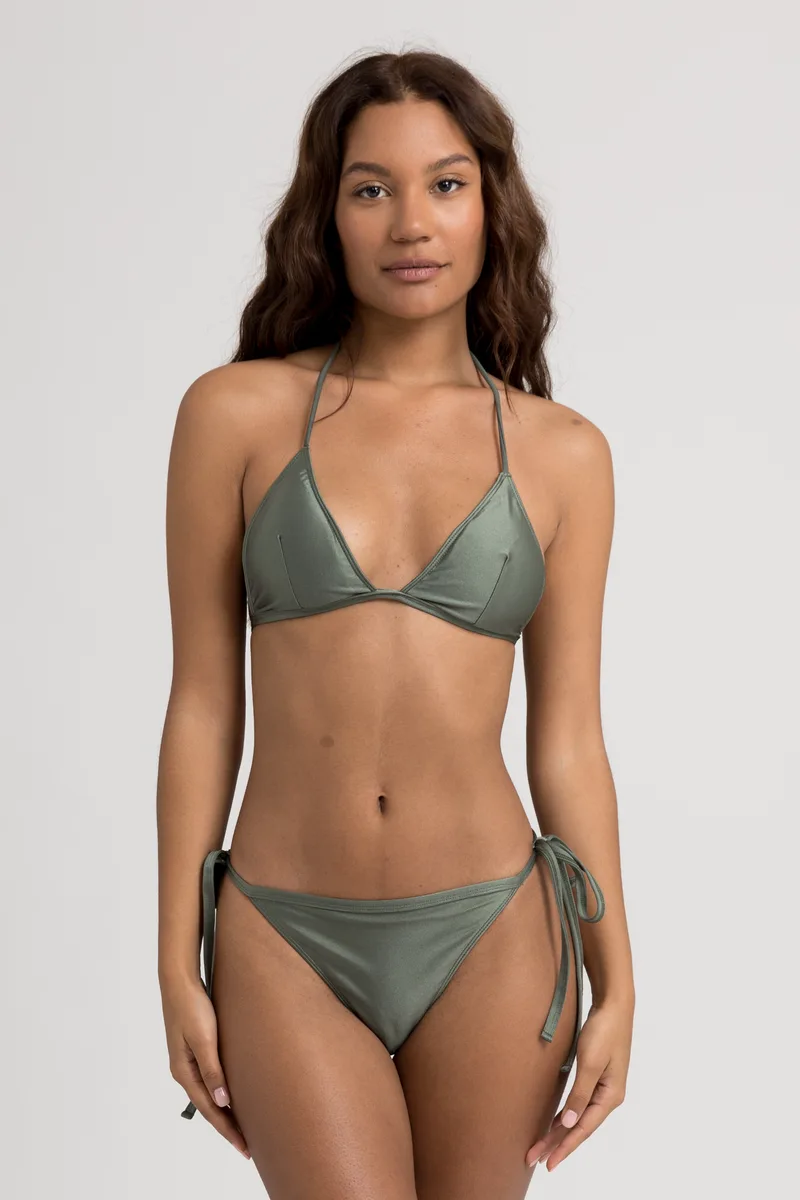 Μαγιό γυναικείο Bikini Τριγωνάκι με Κορδονάκια Olive ET1418-4-Χακί