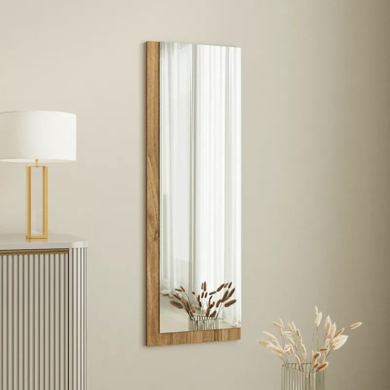 Καθρέπτης Lariya - White, Walnut 116Sam1206 (40x120x2,2)