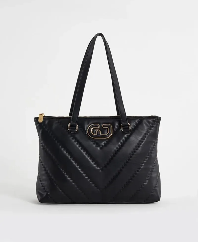 Gaudi Γυναικεία Καπιτονέ Τσάντα Shopper Μαύρη