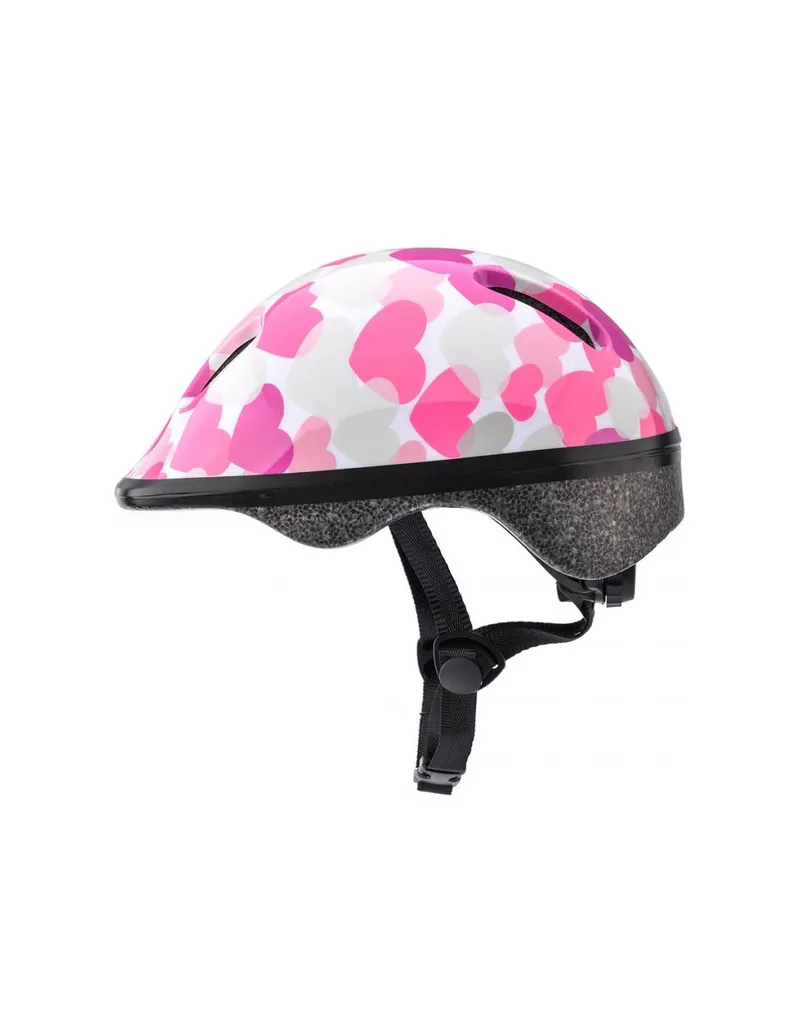Bike helmet Meteor KS06 Hearts pink size S 4852cm Jr 24819
